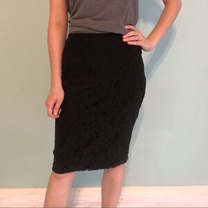 Xhilaration Black Lace Pencil Skirt Size Small